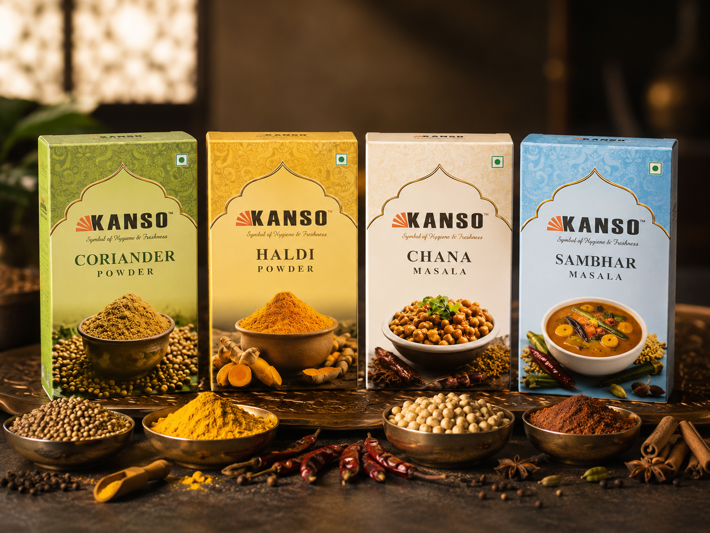 Assorted spice bowls