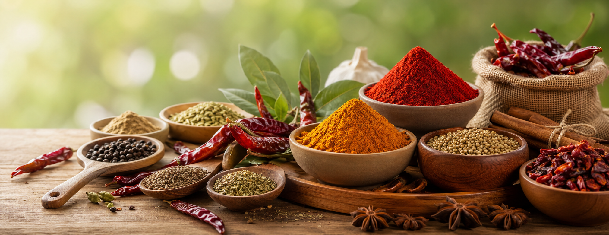 Traditional market stall with spices